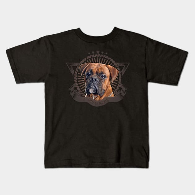 Boxer dog Kids T-Shirt by Nartissima